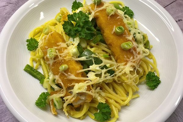 Fischstäbchen - Spaghetti - Auflauf von monaohnelisa72 | Chefkoch