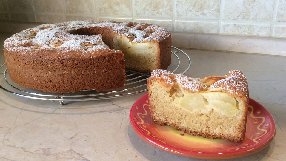 Apfelkuchen mit Calvados und Rum - Rosinen von Gilla Apfelkuchen mit Calvados und Rum - Rosinen von Gilla