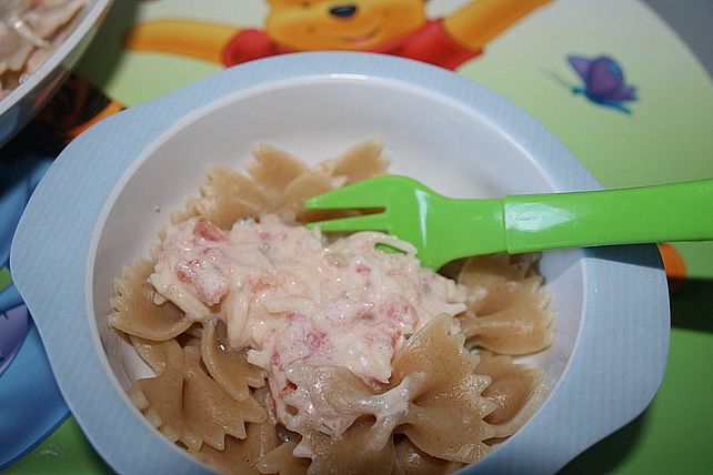 Tomaten - Frischkäse - Nudeln für Kleinkinder von katja7| Chefkoch