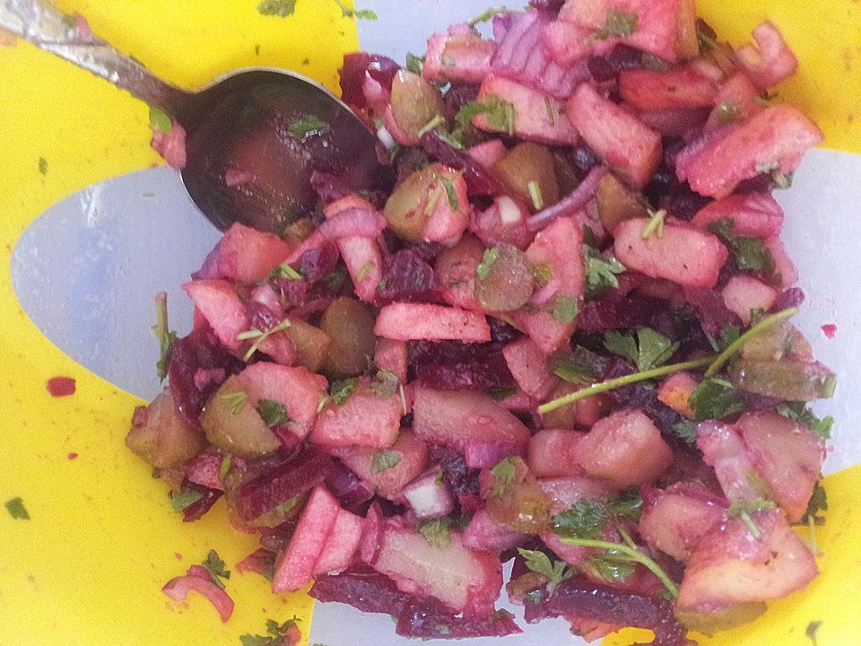 Kartoffelsalat mit Äpfeln und Rote Bete| Chefkoch