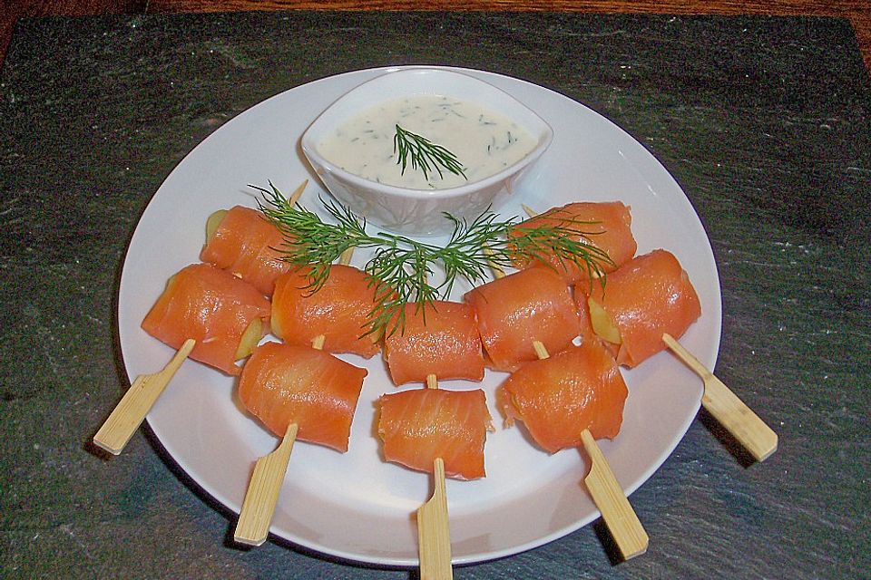 Kartoffel - Lachs - Spießchen