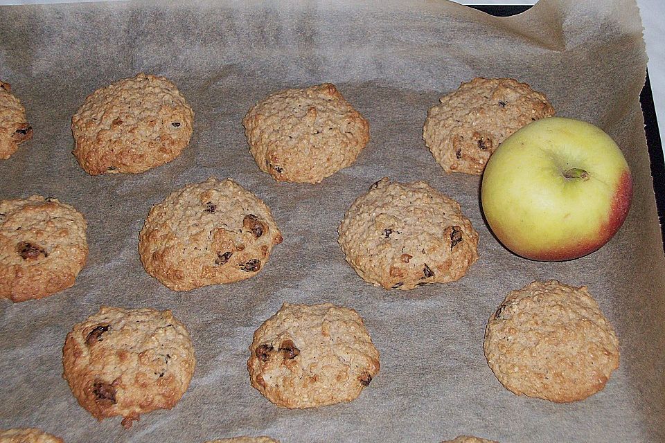 Haferflocken - Apfel - Kekse