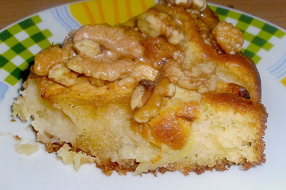 Walnuss - Krokant - Apfelkuchen