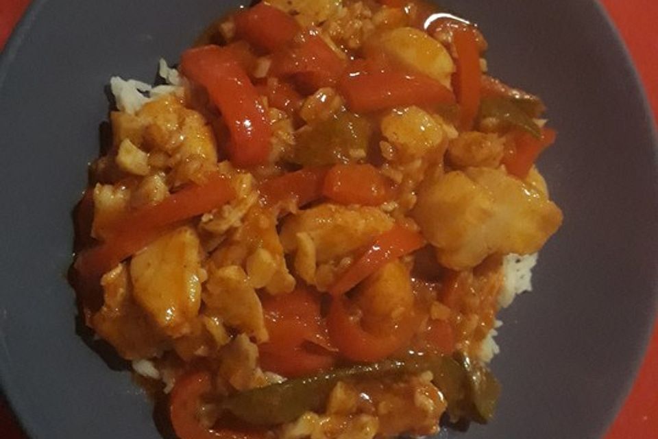 Fischcurry mit Paprika