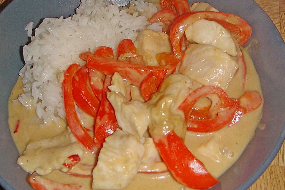 Fischcurry mit Paprika