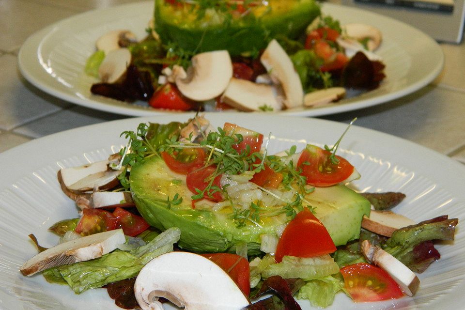 Avocado - Champignon - Salat