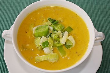 Kürbissuppe mit Porree