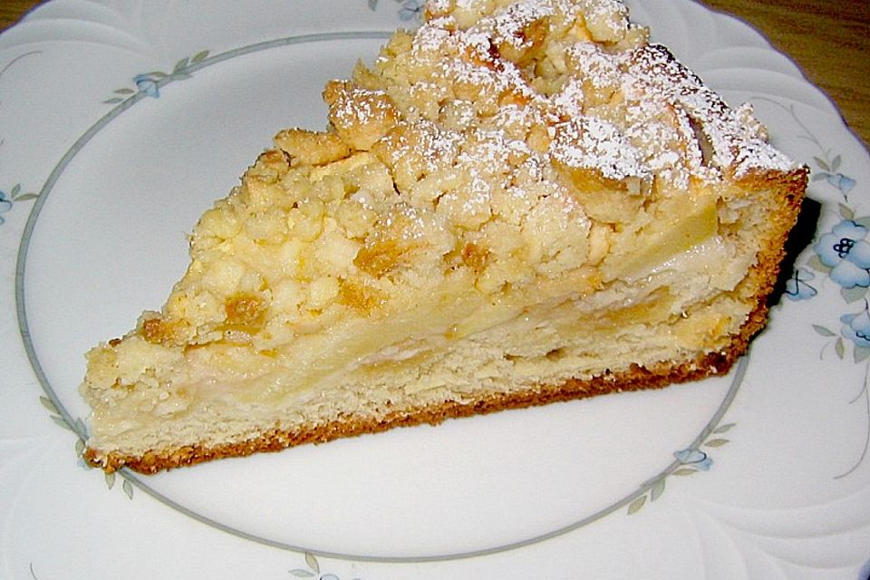 Apfelkuchen mit Nuss - Streuseln