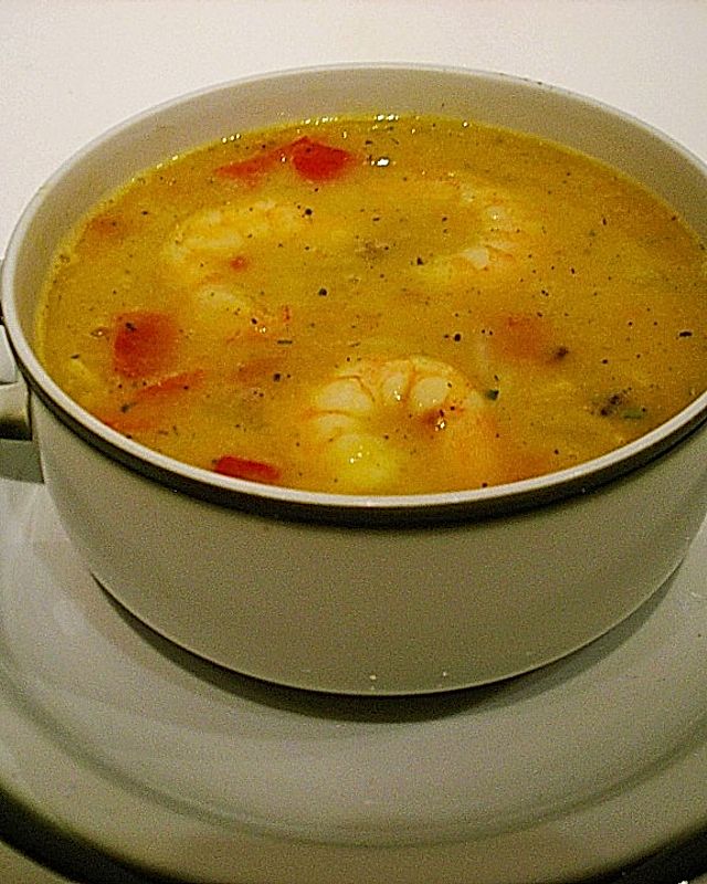 Garnelen - Kokos - Curry - Suppe