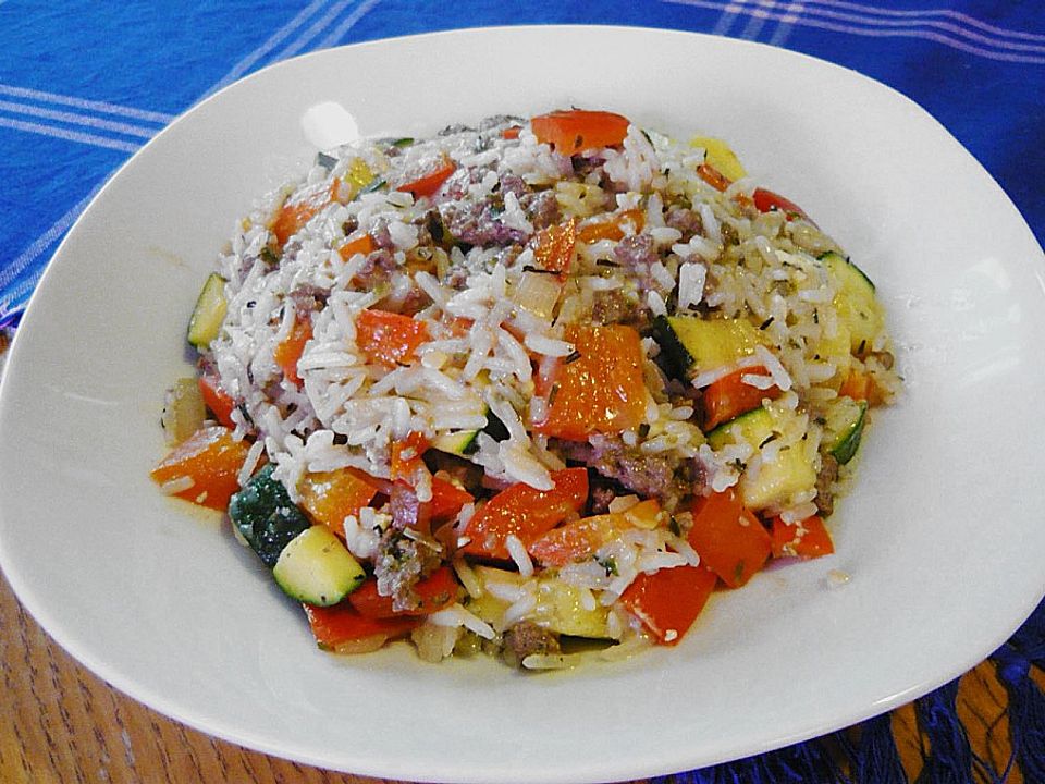 Griechische Reis - Tatar - Gemüse Pfanne von siaba| Chefkoch