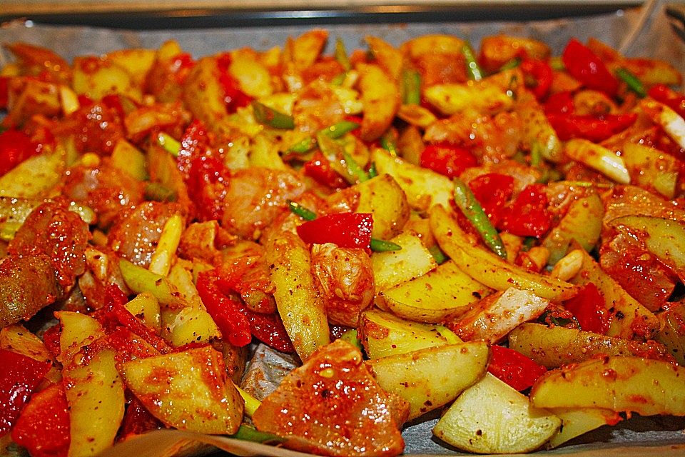 Hähnchenbrustfilet mit Country-Kartoffeln