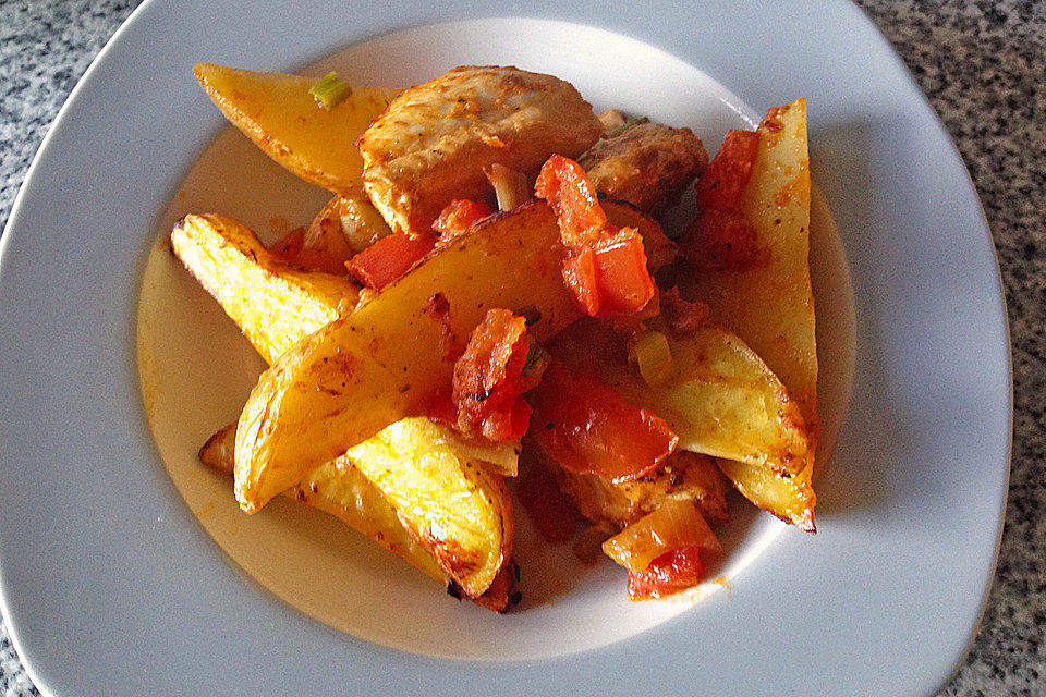 Hähnchenbrustfilet mit Country-Kartoffeln