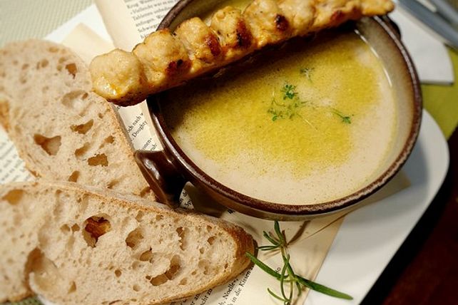 Rosmarinsüppchen mit Geflügelspieß von bushcook| Chefkoch