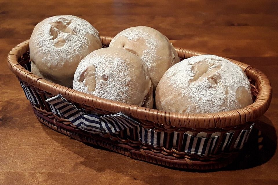 Grundrezept helle Weizenbrötchen