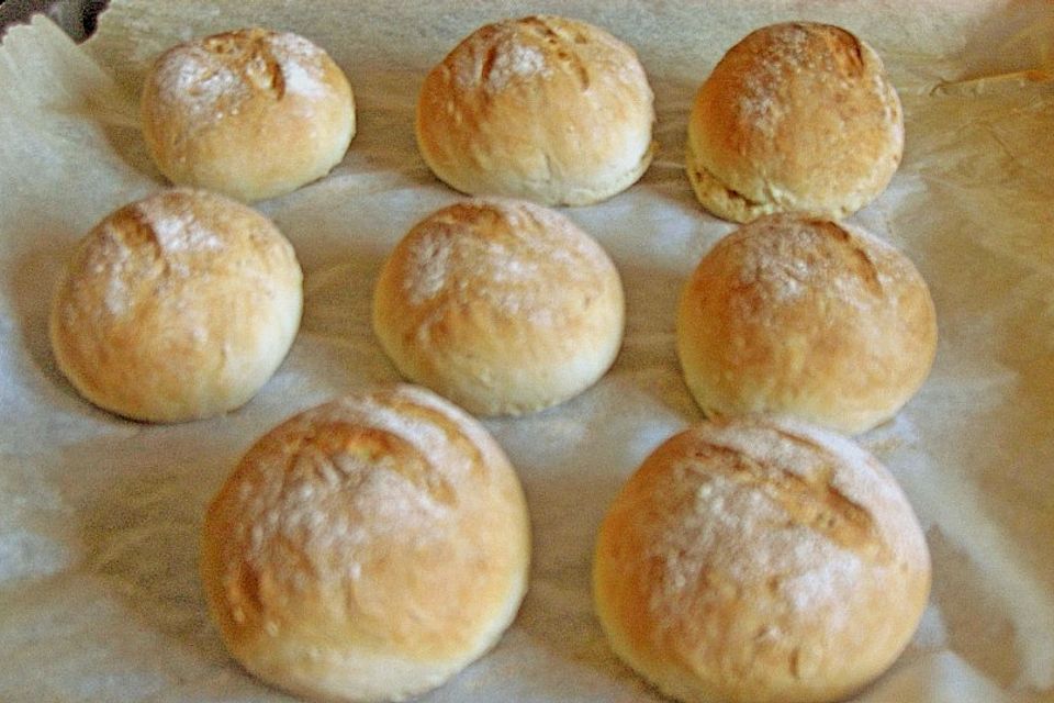 Grundrezept helle Weizenbrötchen