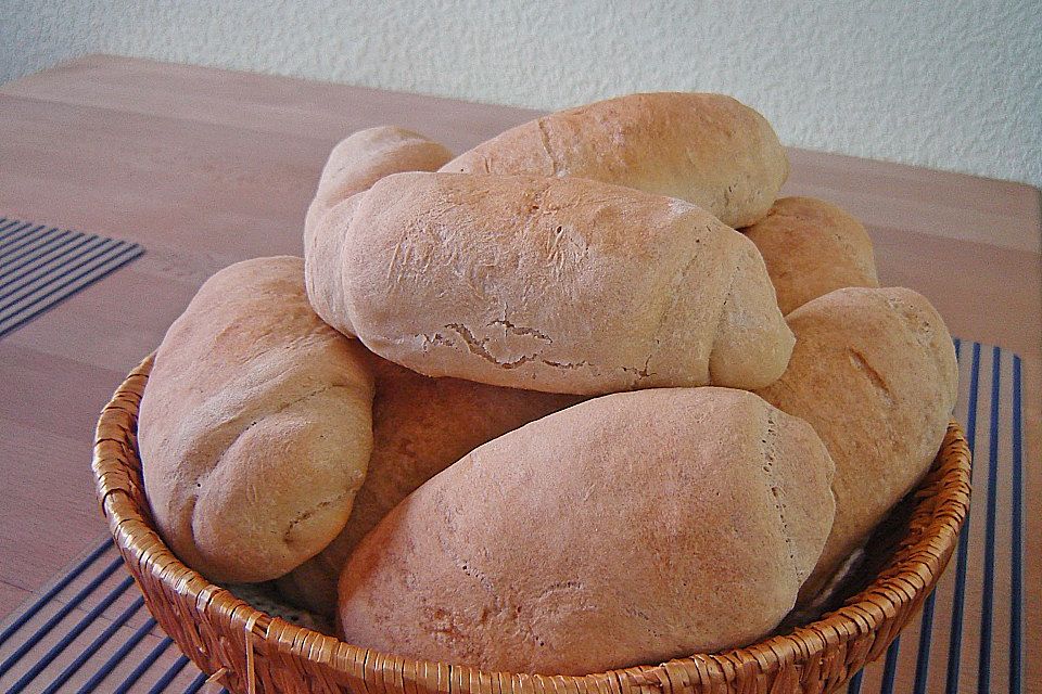 Grundrezept helle Weizenbrötchen