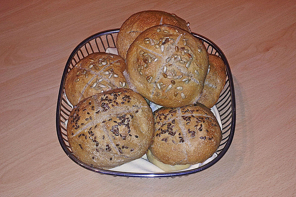 Grundrezept helle Weizenbrötchen