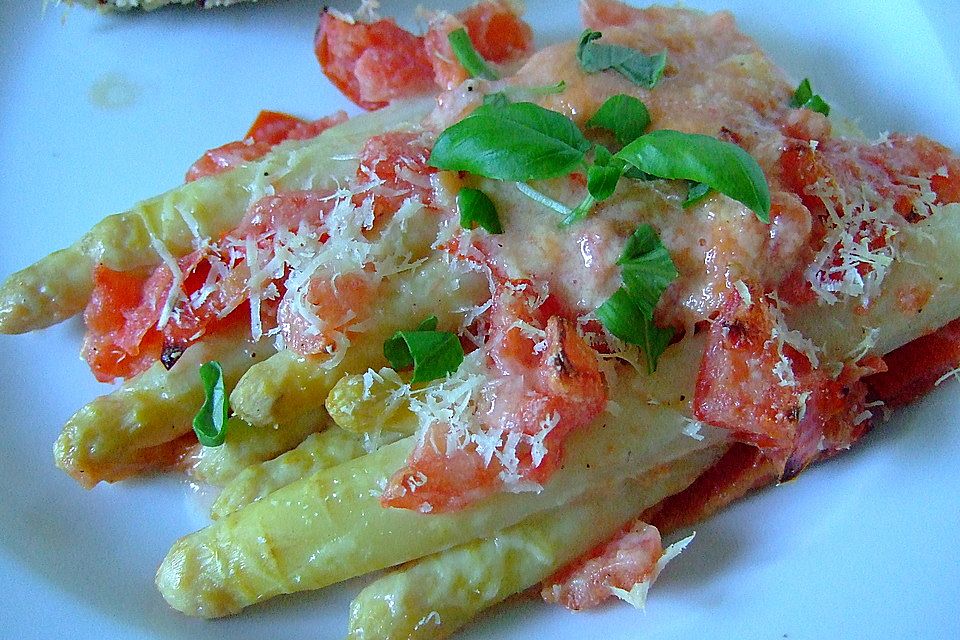 Überbackener Spargel