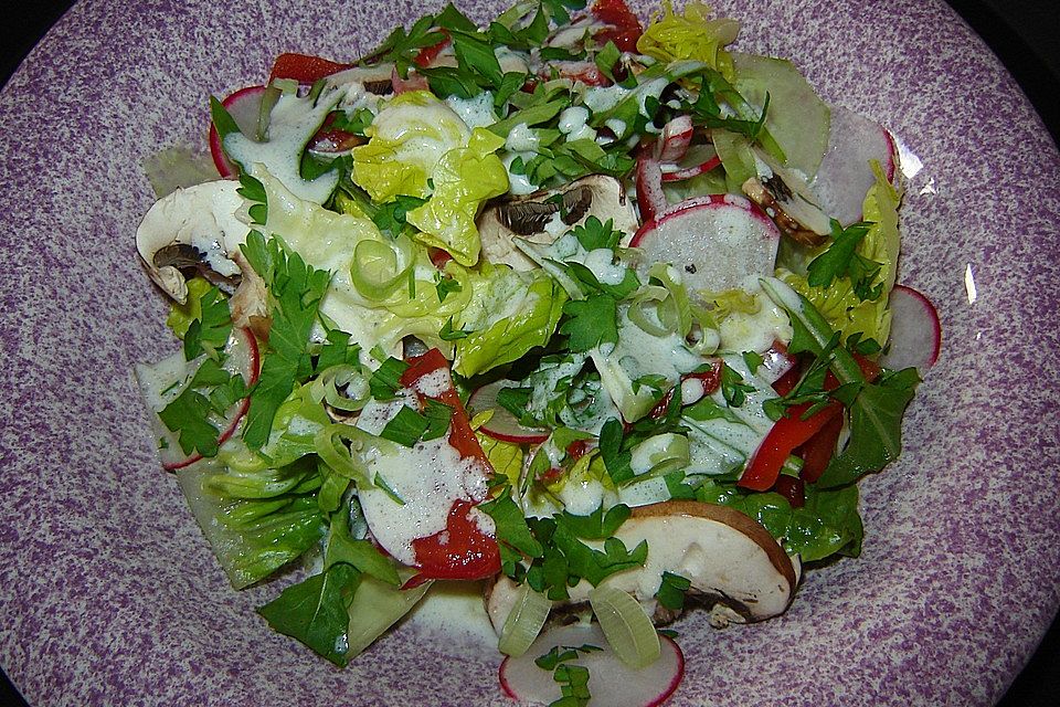 Salat mit Joghurtdressing