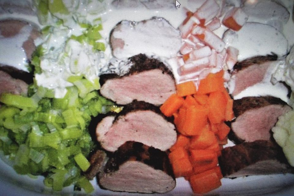 Schweinefilet mit Gemüse