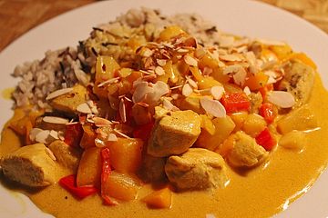 Fruchtiges Putengulasch mit Curry
