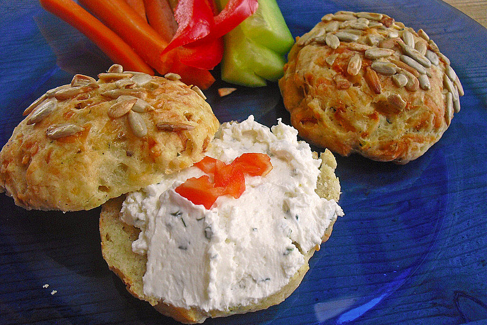 Pizzabrötchen aus Quark - Öl - Teig