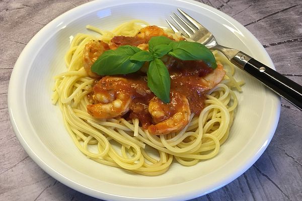 Spaghetti mit Scampi - Sauce von Bussard85 | Chefkoch