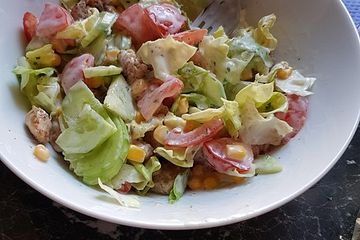 Bunter Salat mit Putenstreifen von CookingJulie | Chefkoch