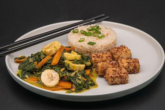 Möhren-Spinat-Curry mit Würzreis von Wüstensohn| Chefkoch Möhren-Spinat-Curry mit Würzreis von Wüstensohn| Chefkoch