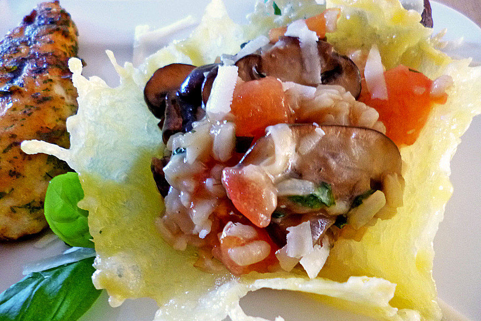 Risotto mit Tomaten und Champignons