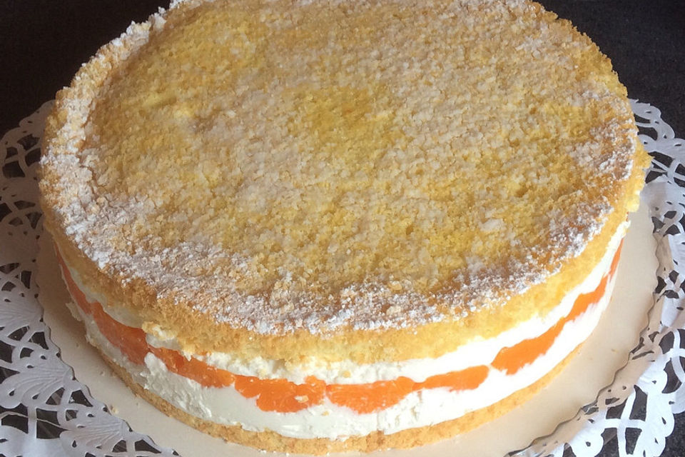 Käsesahnetorte mit Mandarinen