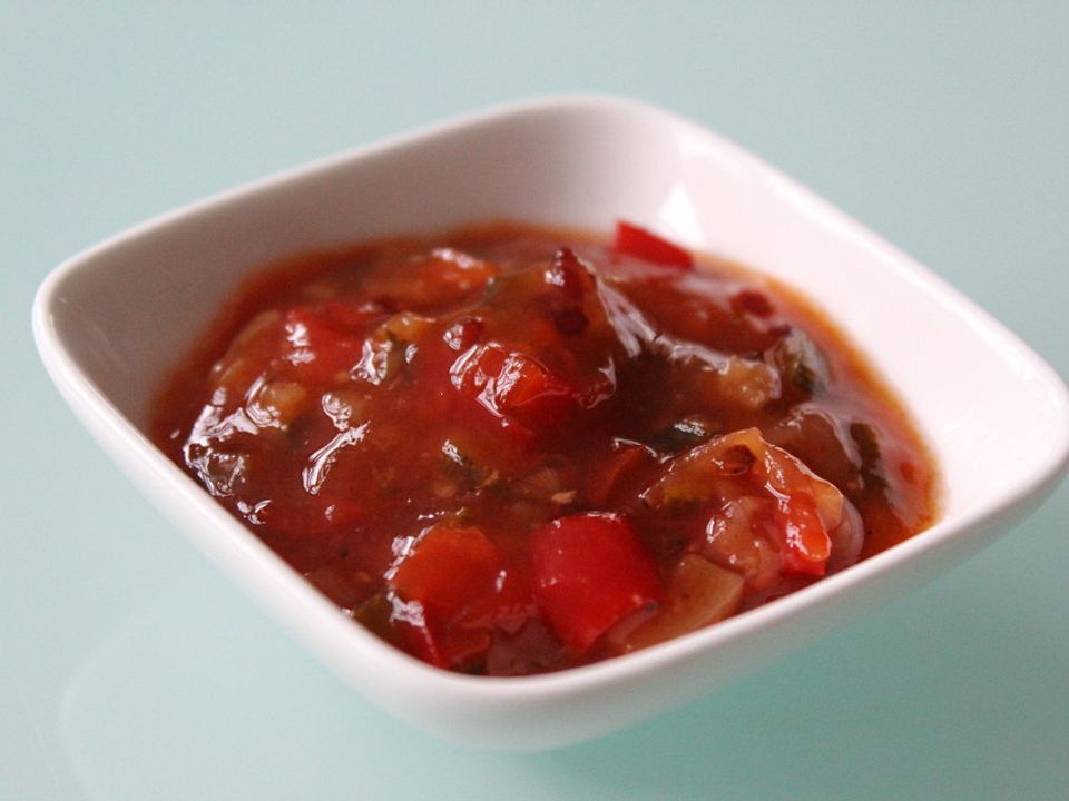 Paprika - Zucchini - Johannisbeer - Chutney von Friesin| Chefkoch