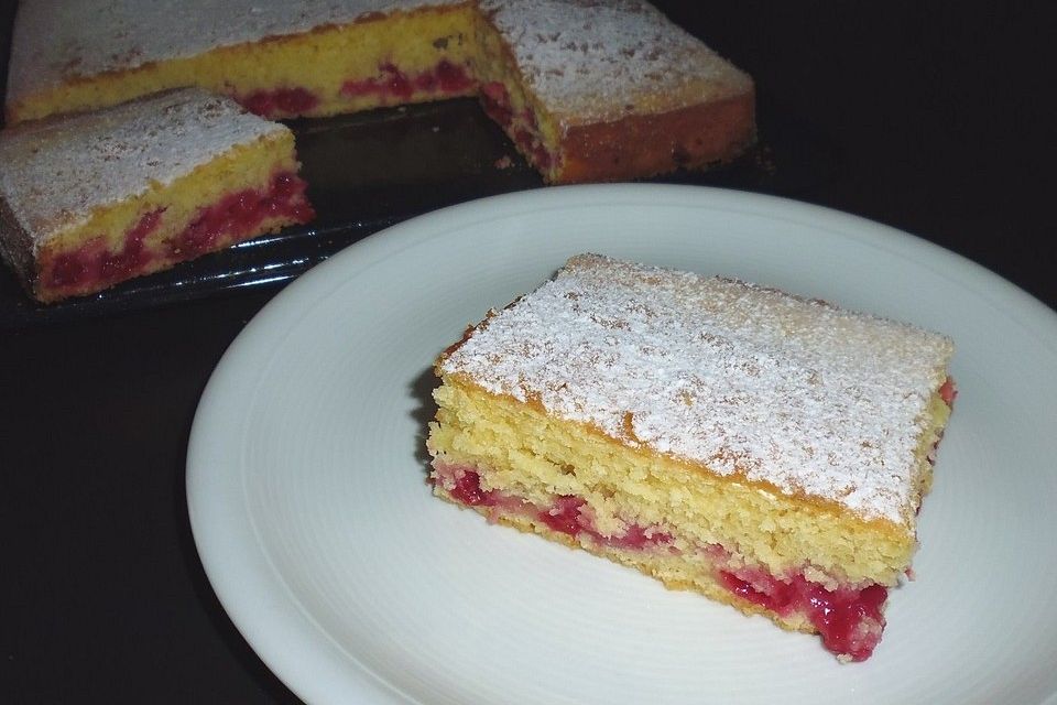 Vanille - Johannisbeer Kuchen