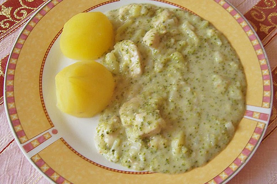 Putengeschnetzeltes mit Brokkoli Putengeschnetzeltes mit Brokkoli