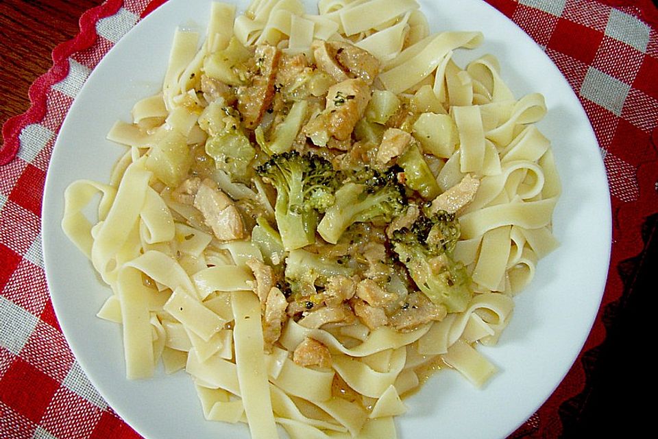 Putengeschnetzeltes mit Brokkoli Putengeschnetzeltes mit Brokkoli