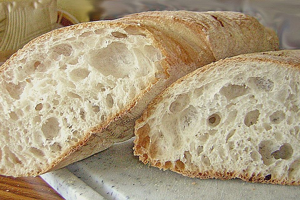 Baguette mit Poolish und kalter Führung