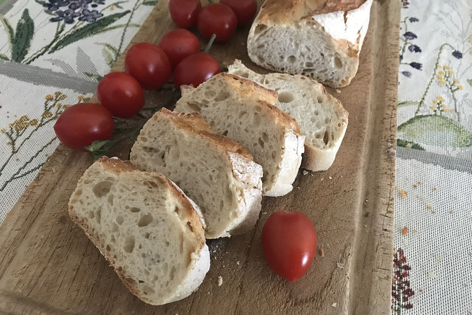 Baguette mit Poolish und kalter Führung