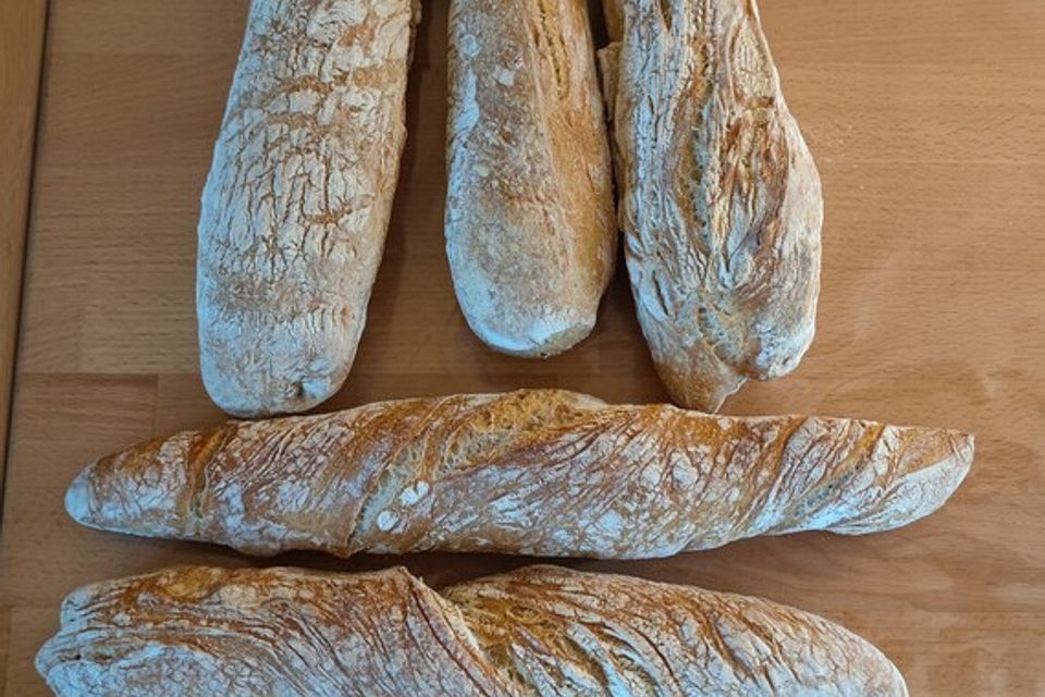 Baguette mit Poolish und kalter Führung