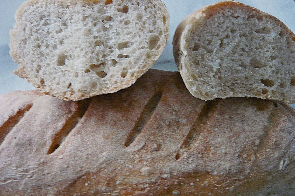 Baguette mit Poolish und kalter Führung