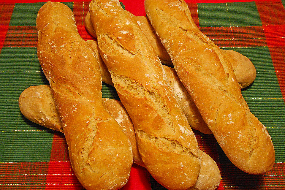 Baguette mit Poolish und kalter Führung