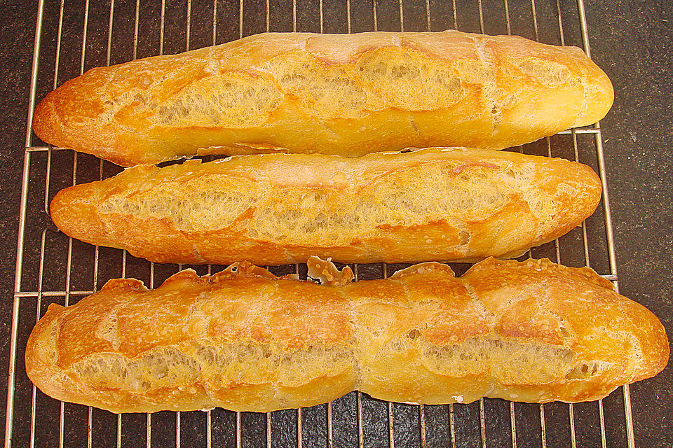 Baguette mit Poolish und kalter Führung