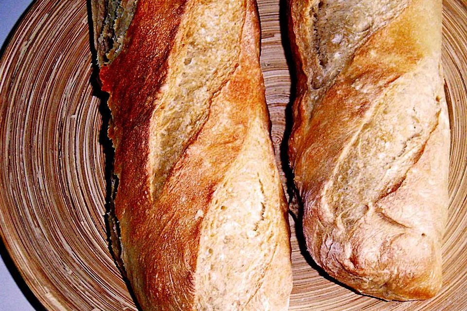 Baguette mit Poolish und kalter Führung