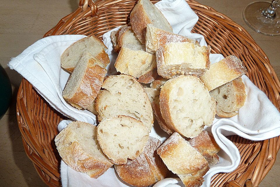 Baguette mit Poolish und kalter Führung