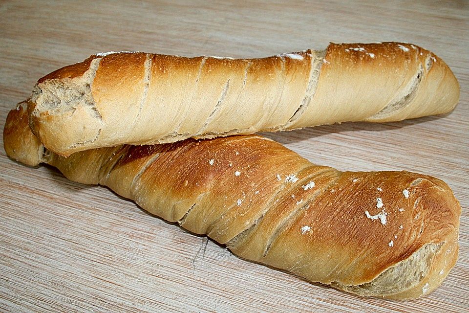 Baguette mit Poolish und kalter Führung