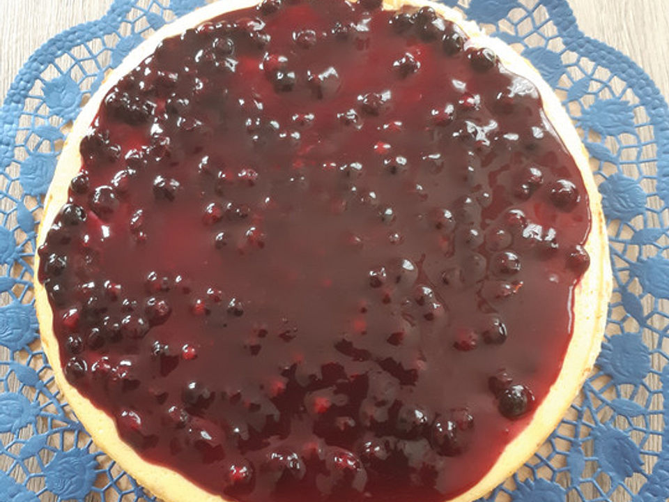 Bananen - Käsekuchen mit Heidelbeeren von poeSIE_der_Sinne| Chefkoch