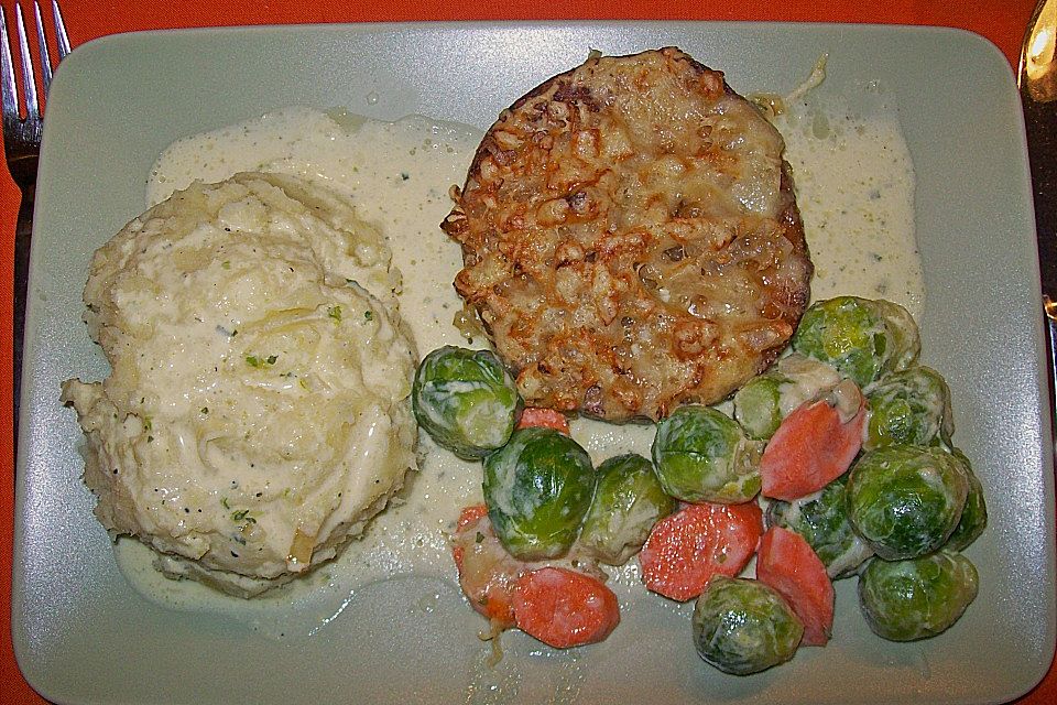 Rosenkohl-Kasseler-Auflauf