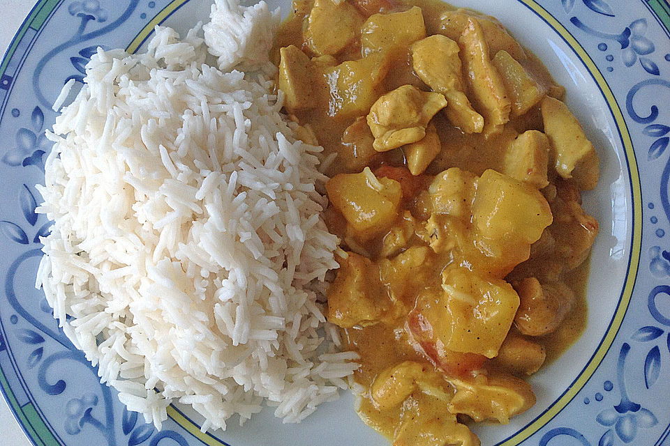 Fruchtiges Curry - Hühnchen