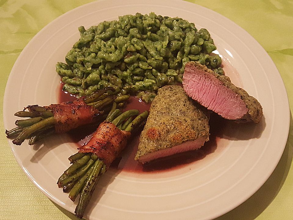 Lammfilet mit Honig - Rotweinsauce