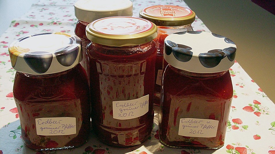 Erdbeerkonfitüre mit grünem Pfeffer von Isi13