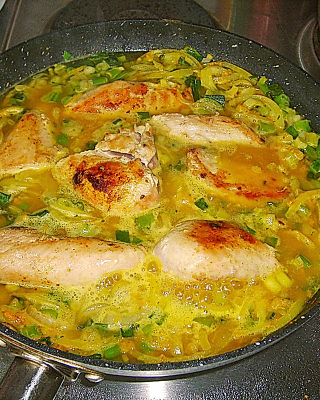 Geflügel - Curry mit Reis